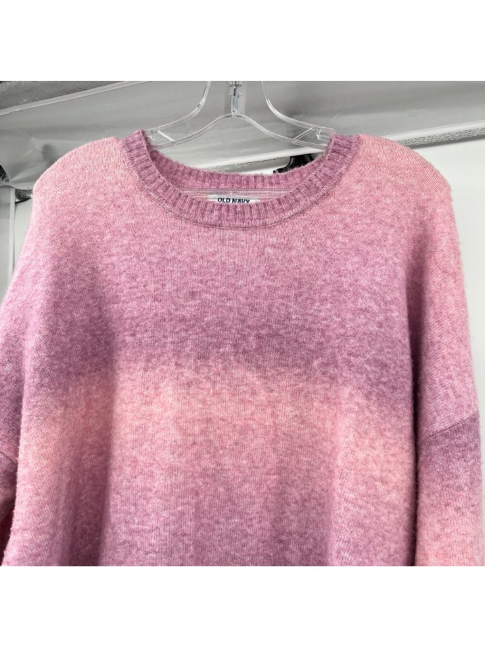 Old Navy Womens Pink Soft Knit Sweater Long Sleeve Size XL - Picture 2 of 9